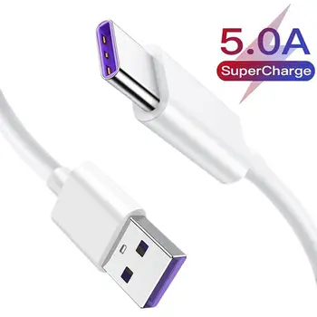 5А USB Type C Кабел, Бързо Зареждане Зарядно Устройство За Мобилен Телефон Синхронно USB 3,1 Тел Данни За Samsung, Huawei, Xiaomi