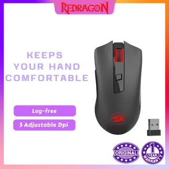 Redragon M652 Детска Мишка USB Приемник Безжична Мишка Безжични Оптични Мишка 2,4 G 5 Регулируеми Нива DPI, 6 Бутона за ХАХА