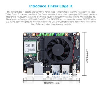 ASUS Tinker Edge R 3GB Такса Развитие Rockchip RK3399PRO с Изкуствен Интелект Android 8,1 Демонстрация Такса