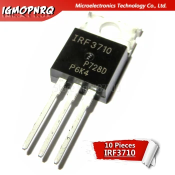 10 бр. IRF3710 IRF3710PBF MOSFET MOSFT 100 В 57A 23 Мом 86,7 nC TO-220 нов оригинален