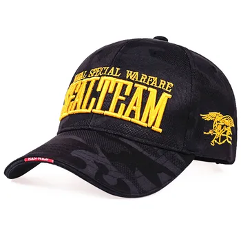 Нова Мода на Морската пехота на САЩ SEALTEAM Букви бродерия бейзболна шапка Унисекс Открит Ловна Шапка Спортни Шапки S За Възрастни