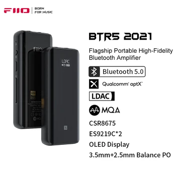 FiiO BTR5 2021 с MAQ ES9219C, Bluetooth 5,0 Усилвател за слушалки DSD256 Приемник LDAC с изход 3,5 мм /2.5 мм