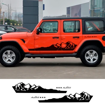 2022 Нови 2 бр. Автомобилни Стикери за Jeep Wrangler Декоративни Стикери на Вратата Пикап Страничната Планинска Графика Филмът Винил Делото Авто Екстериора