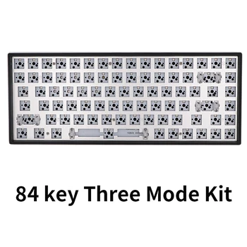 Keypro 84 ключ Трехрежимный Bluetooth 5,0 2,4 G Механична Клавиатура Комплект светлинен ефект RGB превключвател на led тип c софтуерен макро