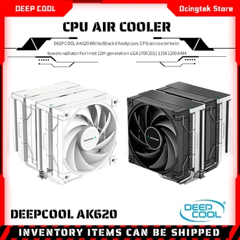 DEEPCOOL AK620 Бял/Черен 6 топлинни тръби процесор въздушен охладител twin кула охладител За Intel 12-то поколение LGA1700 2011 115X 1200 AM4