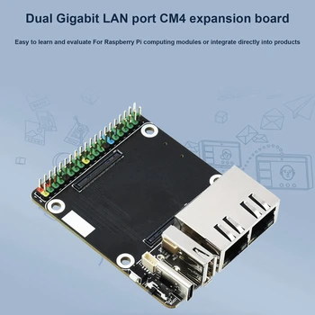 Такса за разширяване на Waveshare CM4-DUAL-ETH-MINI За изчислителен модул Raspberry Pi 4 RJ-45 с две гигабитными порта Ethernet Такса за разширяване на