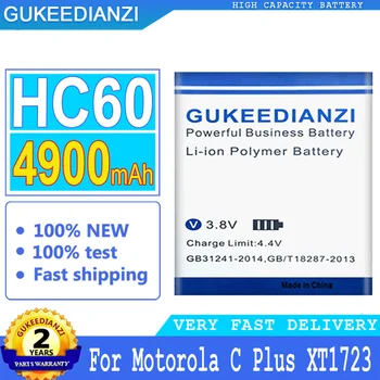 4900 mah Нова Батерия GUKEEDIANZI HC60 HC 60 за Motorola C Plus CPlus Dual SIM XT1723 XT1724 XT1725 Мобилен Телефон Bateria 