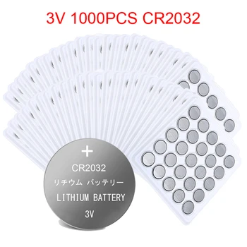 1000ШТ CR2032 Литиеви Бутон Батерии за Монети 3V CR 2032 DL2032 ECR2032 BR2032 Батерия За Часовник Електронен Дистанционно Управление