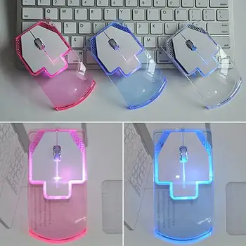 Creative Ultra-thin Mouse Transparent 2.4 GHz Wireless Optical Luminous Mouse for PC Laptop мишка безжична мишка безжична