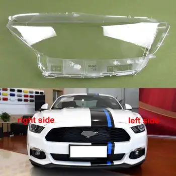 За Ford Mustang През 2014 2015 2016 2017 автоаксесоари Налобный фенер Прозрачен Капак Корпус Светлини Лампа Обектив Плексиглас