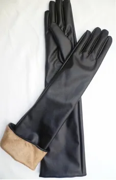 Дамски есен-зима на топло кадифе флисовые ръкавици с руното облицовка ' altra long, изолирана топли ръкавици в черен цвят R1925