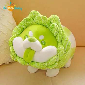 Гореща 26 см Сладко Японски Зеленчукови Куче Плюшени Играчки Креативна Китайско Зеле