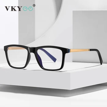 VKYEE Квадратни Очила За Четене С Анти-Синя Светлина, Класически Очила, Блокиране на Синя Светлина, Мъжки Оптични Очила, Очила За Защита на Очите