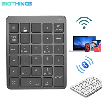Цифрова Клавиатура Bluetooth Клавиатура 2.4 G Безжична Цифрова Клавиатура Преносим Батерия AAA За Android, Windows Лаптоп, Телефон, Таблет