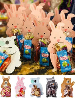 10ШТ Животни, Прекрасни Подаръчни Пакети с Бонбони Чанти Детски Душ Рожден Ден на 