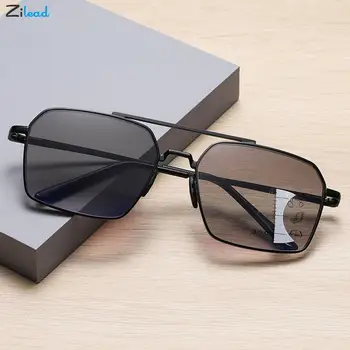 Zilead Анти-сини Очила За четене Интелигентна Прогресивни Очила За Старческо Квадратни Слънчеви Очила За Четене UV400 Gafas De Sol Мъжки