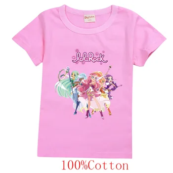 Lolirock/Детски дрехи за момичета от 7 години, Памучен Летни Дрехи за малки деца, Тениска с къс ръкав за деца, Дрехи за момичета от 10 до 12 години