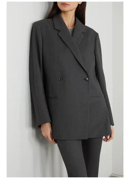 Швеция Тотем * дамско палто, костюм дърво двубортный всекидневни офис стил пъстро сако
