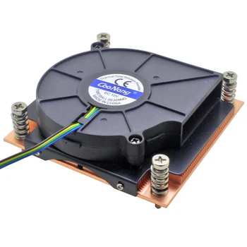 1U сървър cpu охладител меден радиатор 7515 на вентилатора за охлаждане на вентилатора за Intel LGA 1150 1151 1155 1156 Охлаждане индустриален компютър